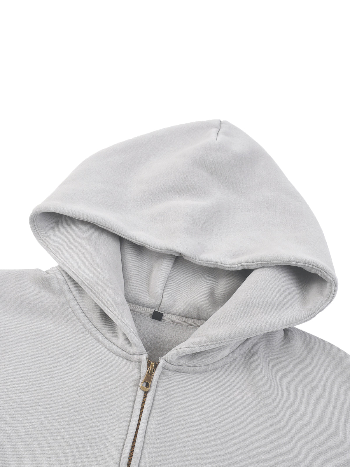 Yeti Design Sunfade Two-way Zipper Boxy Fleece Hoodie